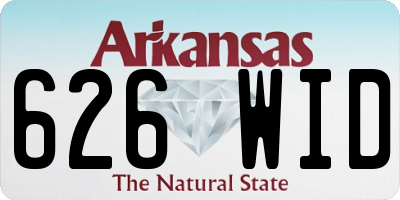 AR license plate 626WID