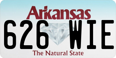 AR license plate 626WIE