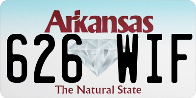 AR license plate 626WIF