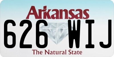 AR license plate 626WIJ