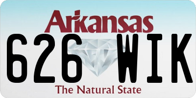 AR license plate 626WIK