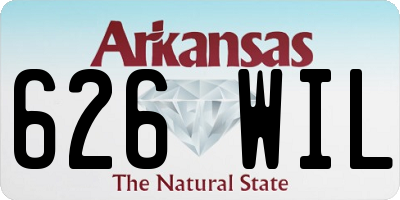 AR license plate 626WIL