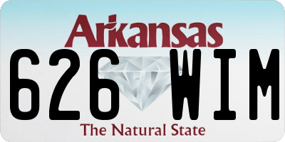 AR license plate 626WIM