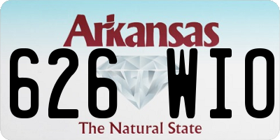 AR license plate 626WIO