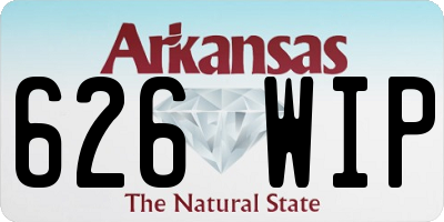 AR license plate 626WIP
