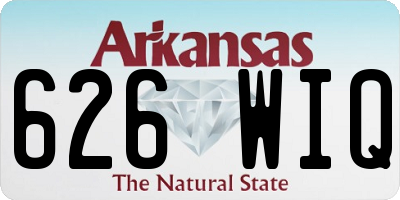 AR license plate 626WIQ
