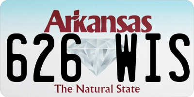 AR license plate 626WIS
