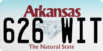 AR license plate 626WIT