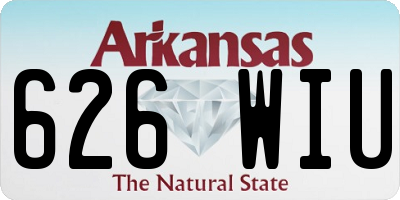 AR license plate 626WIU