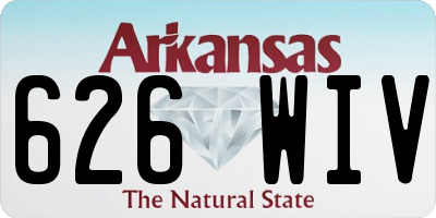 AR license plate 626WIV