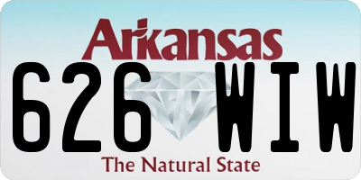 AR license plate 626WIW