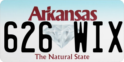AR license plate 626WIX