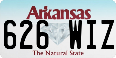 AR license plate 626WIZ