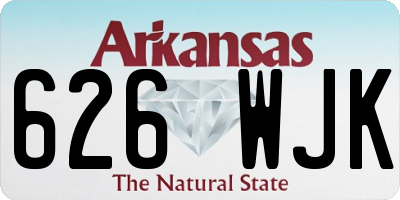 AR license plate 626WJK