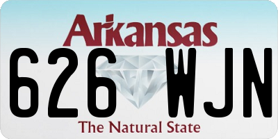 AR license plate 626WJN