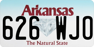 AR license plate 626WJO