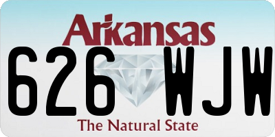 AR license plate 626WJW