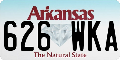 AR license plate 626WKA