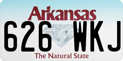 AR license plate 626WKJ