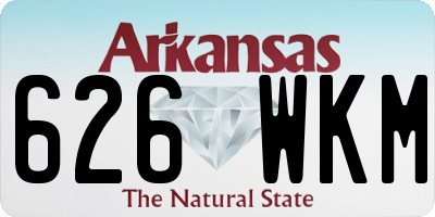 AR license plate 626WKM