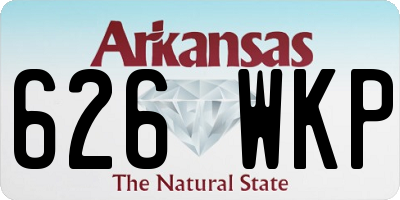 AR license plate 626WKP