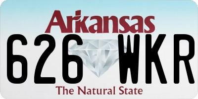 AR license plate 626WKR