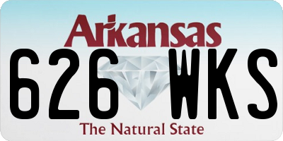 AR license plate 626WKS