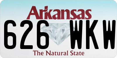 AR license plate 626WKW