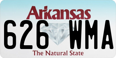 AR license plate 626WMA