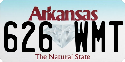AR license plate 626WMT