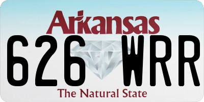 AR license plate 626WRR