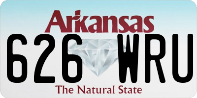 AR license plate 626WRU