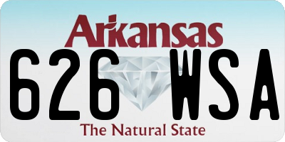 AR license plate 626WSA