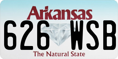 AR license plate 626WSB