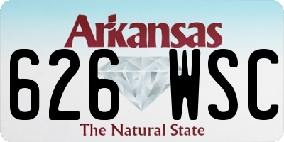 AR license plate 626WSC