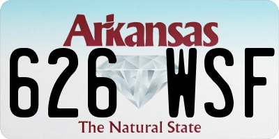 AR license plate 626WSF