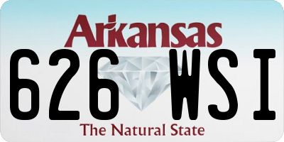 AR license plate 626WSI