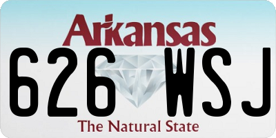 AR license plate 626WSJ