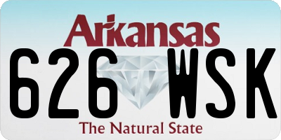 AR license plate 626WSK