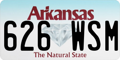 AR license plate 626WSM