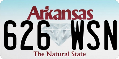AR license plate 626WSN