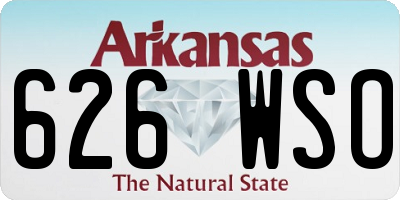 AR license plate 626WSO