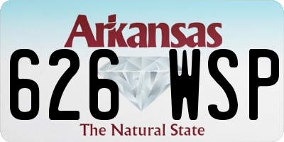 AR license plate 626WSP