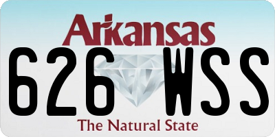 AR license plate 626WSS