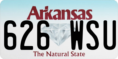 AR license plate 626WSU
