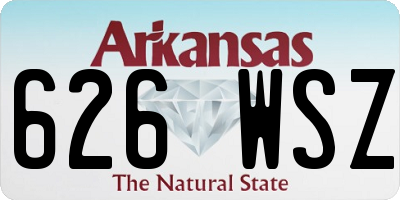AR license plate 626WSZ