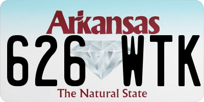 AR license plate 626WTK