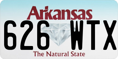 AR license plate 626WTX