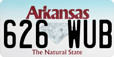 AR license plate 626WUB