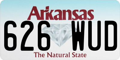 AR license plate 626WUD